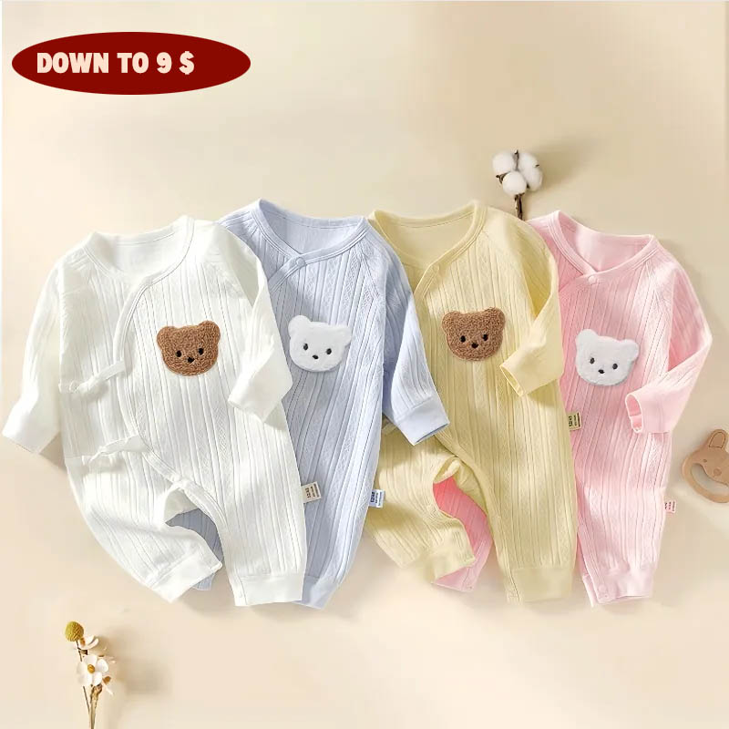 Baby Newborn Animal Bear Lace-up Romper