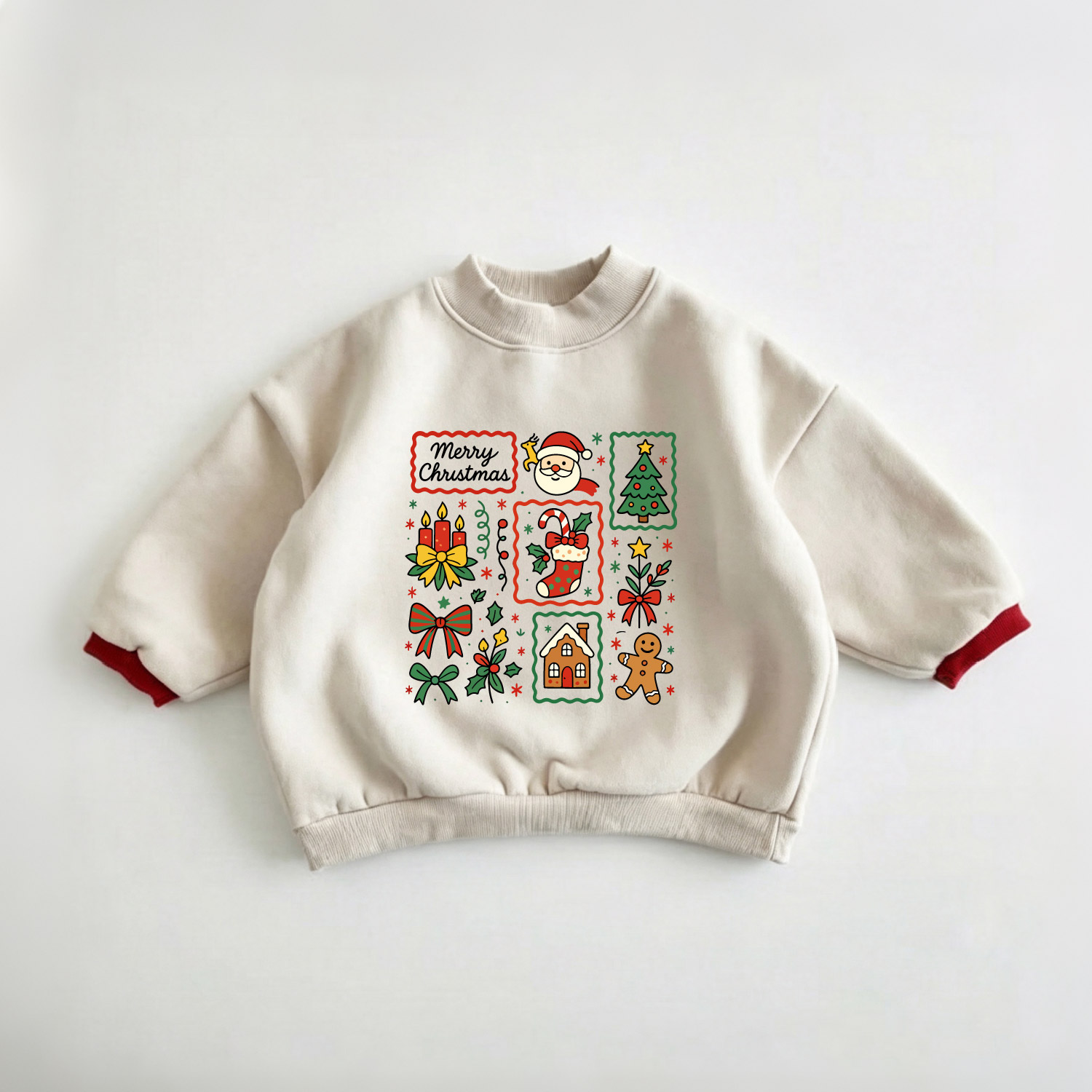 MERRY CHRISMAS Baby Toddler Patterns Sweatshirt