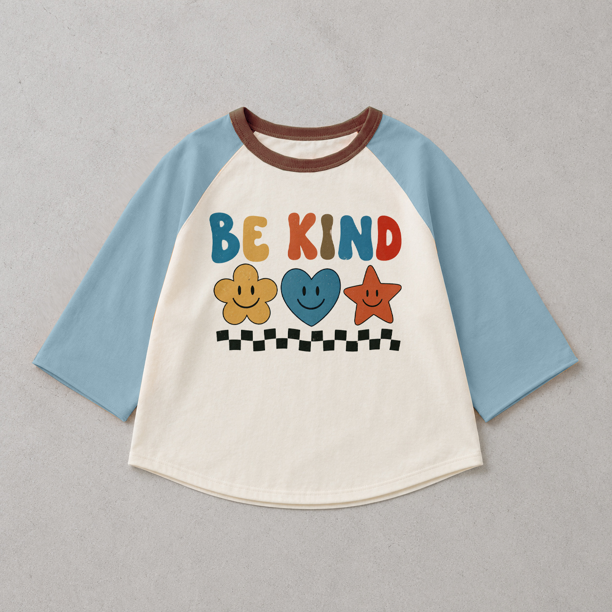 BE KIND Baby & Kids Smiley Color Blocking Tee
