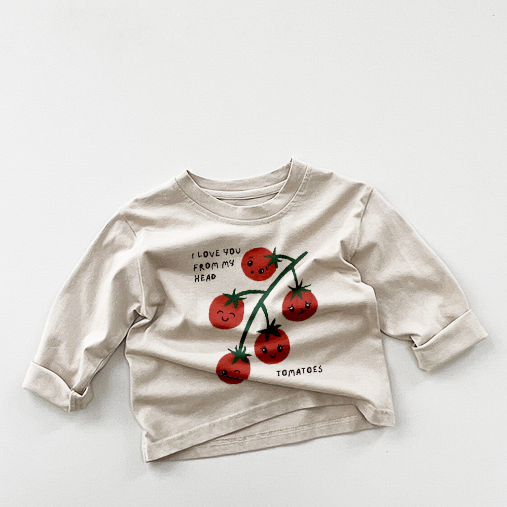 I LOVE YOU FROM MY HEAD Baby & Kids Tomato Casual T-Shirt