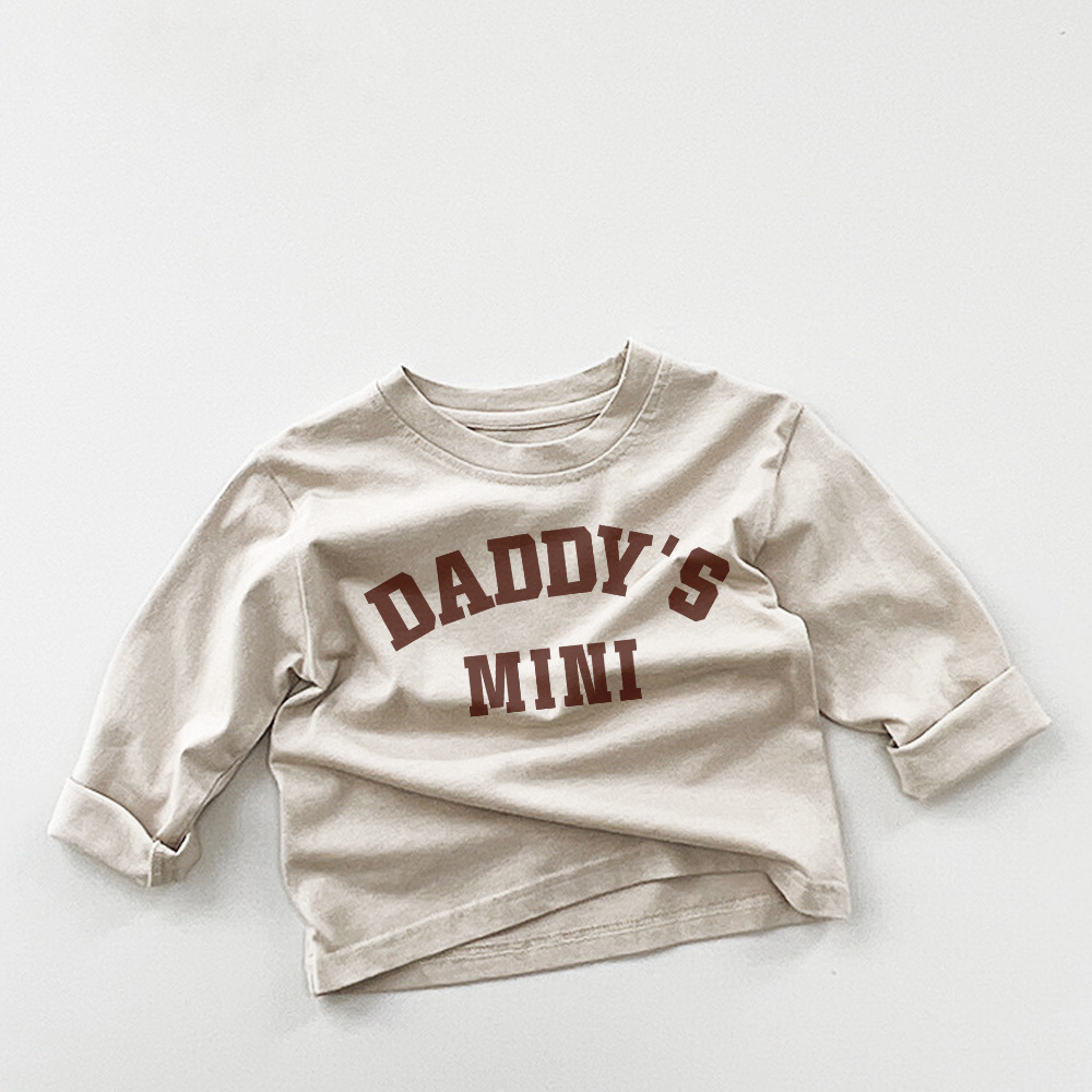 DADDY'S MINI Baby & Kids Solid Color Casual T-Shirt