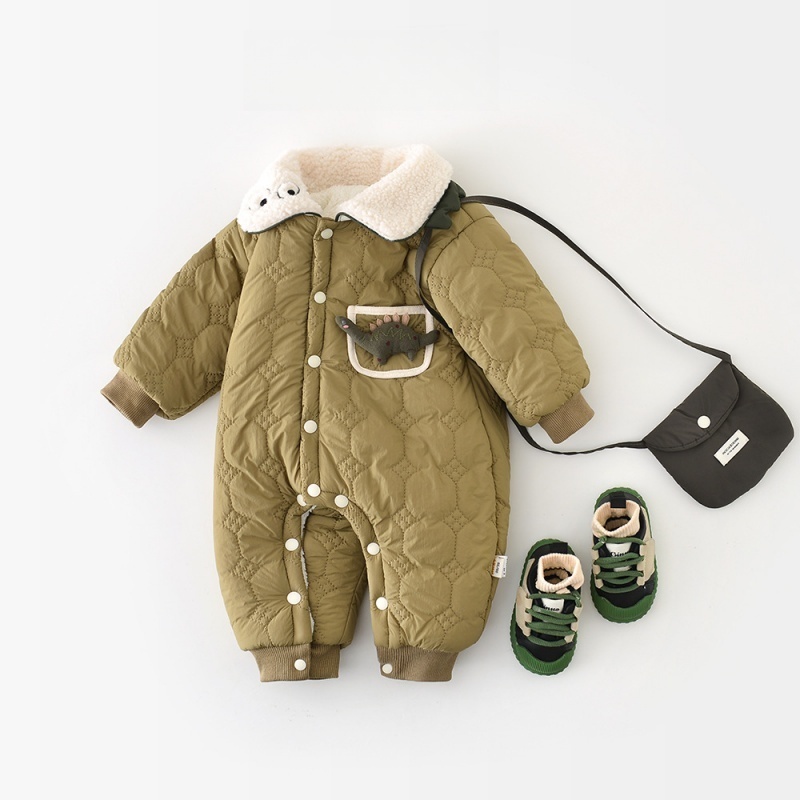 Baby  Dinosaur Fleece Romper(Includes bag)