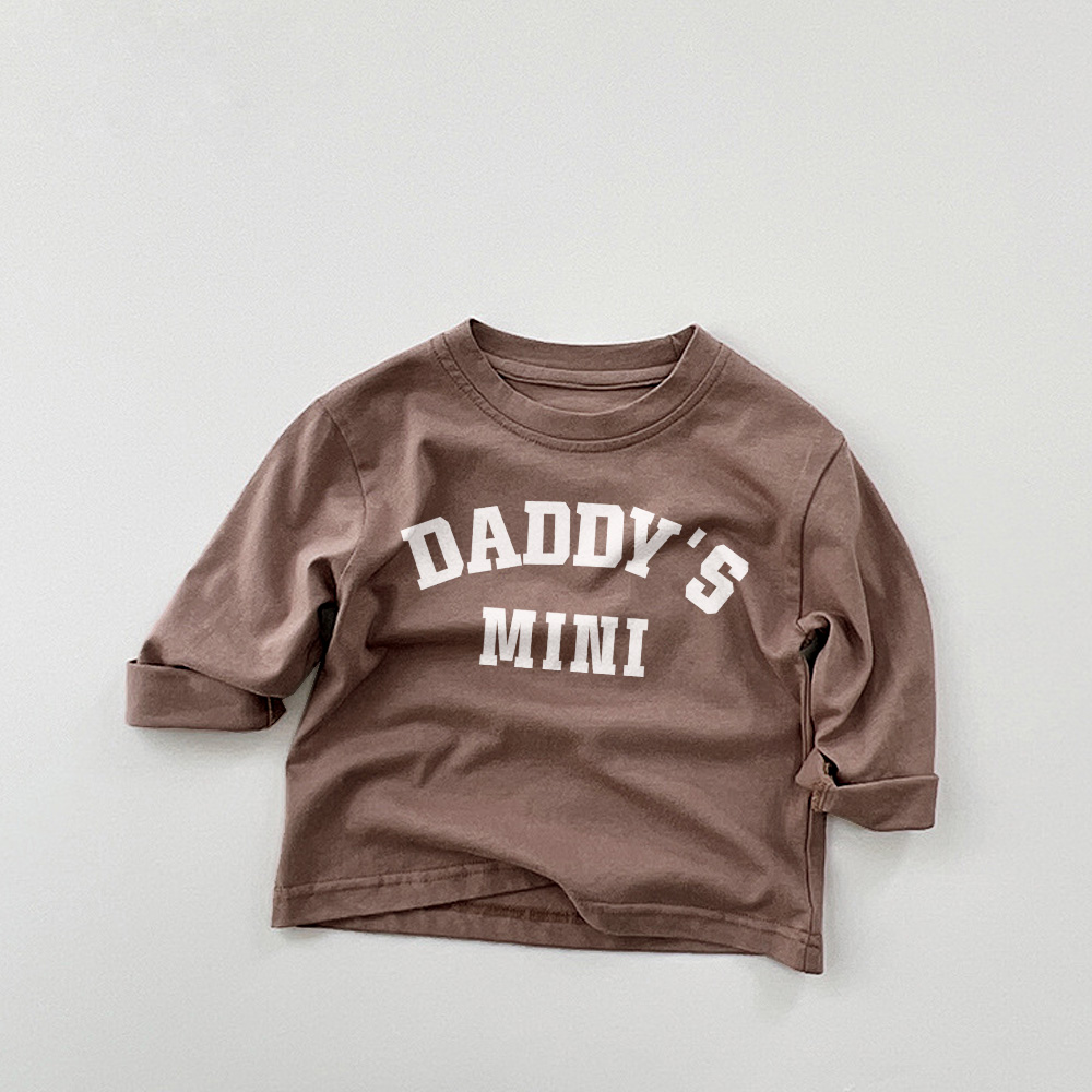 DADDY'S MINI Baby & Kids Solid Color Casual T-Shirt