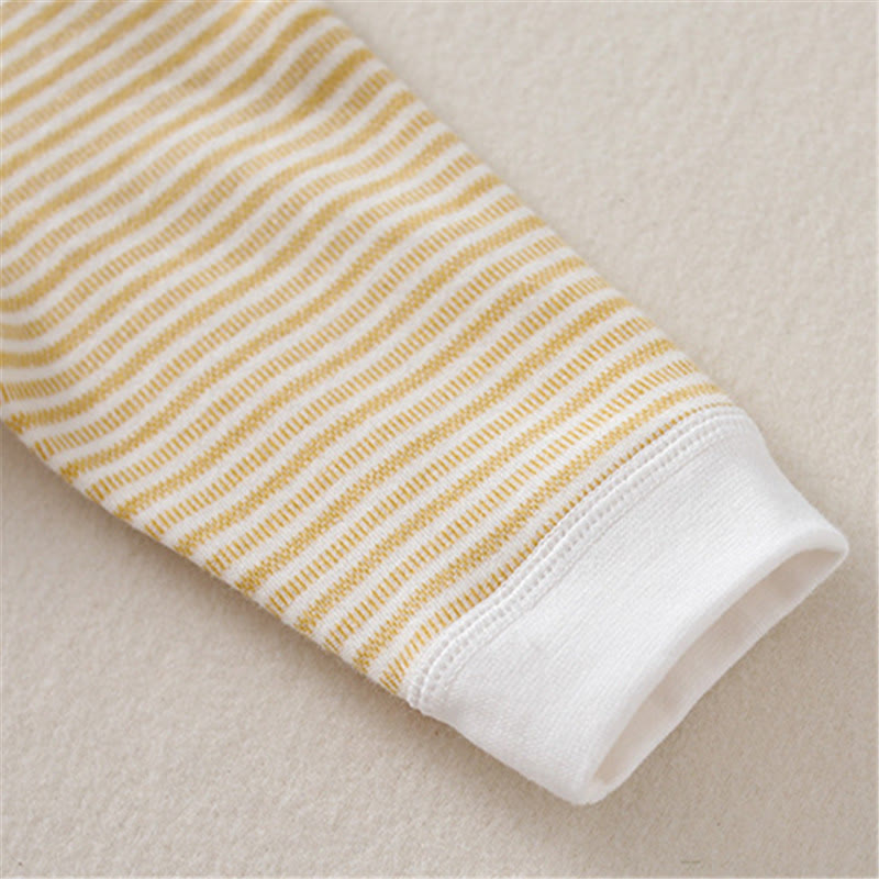 Baby Smile Cloud Striped Kimono Romper