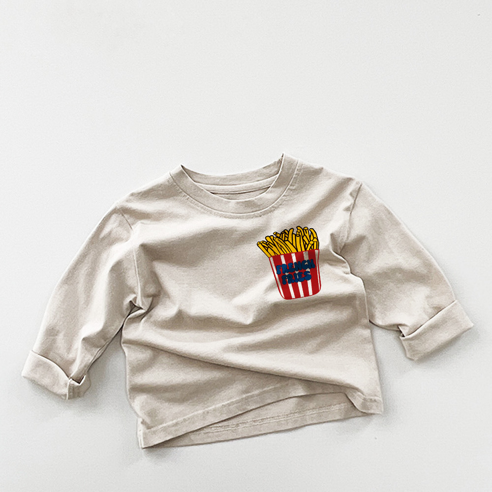 Baby & Kids Fries Solid Color Casual T-Shirt