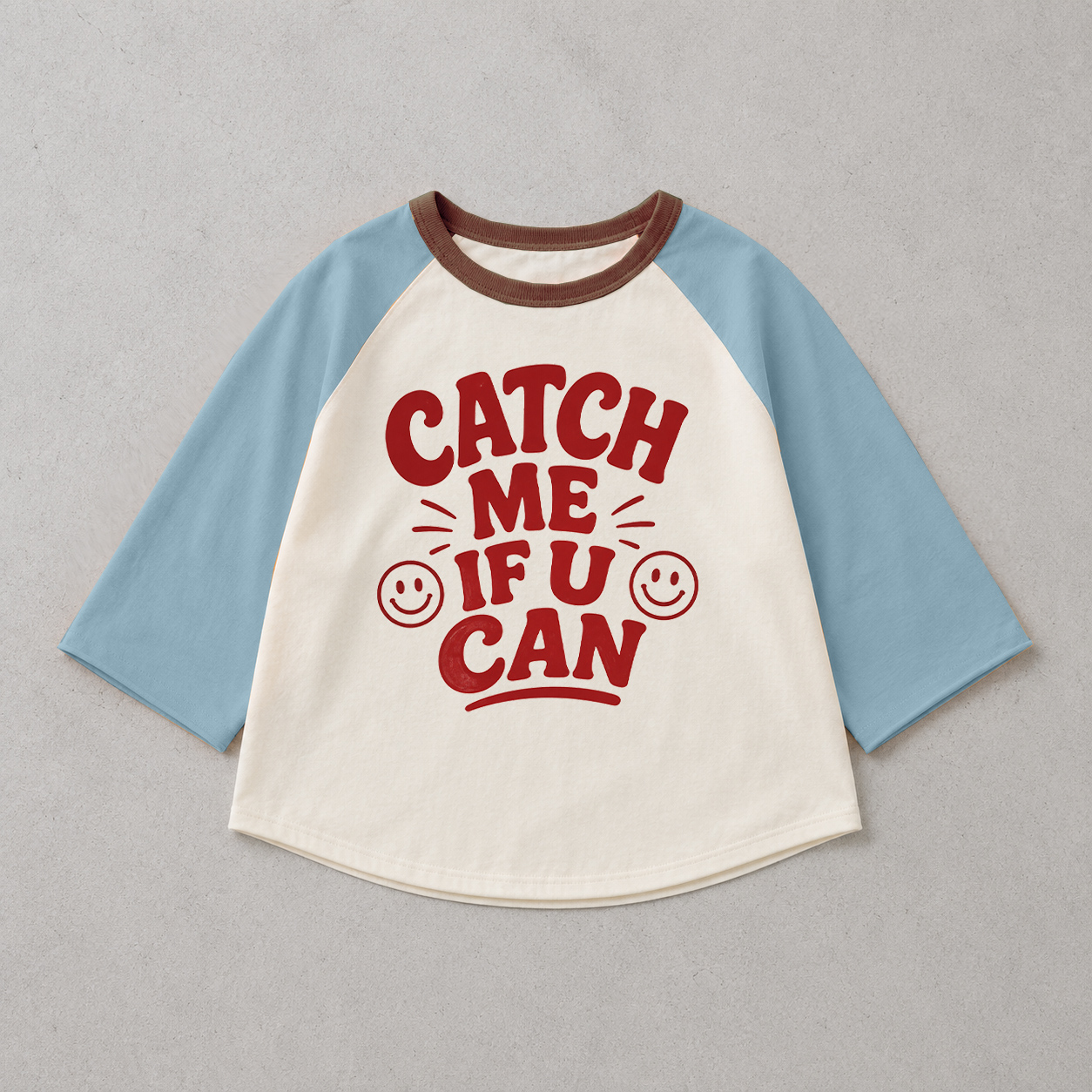 CATCH ME IF U CAN Baby & Kids Smiley Color Blocking Tee