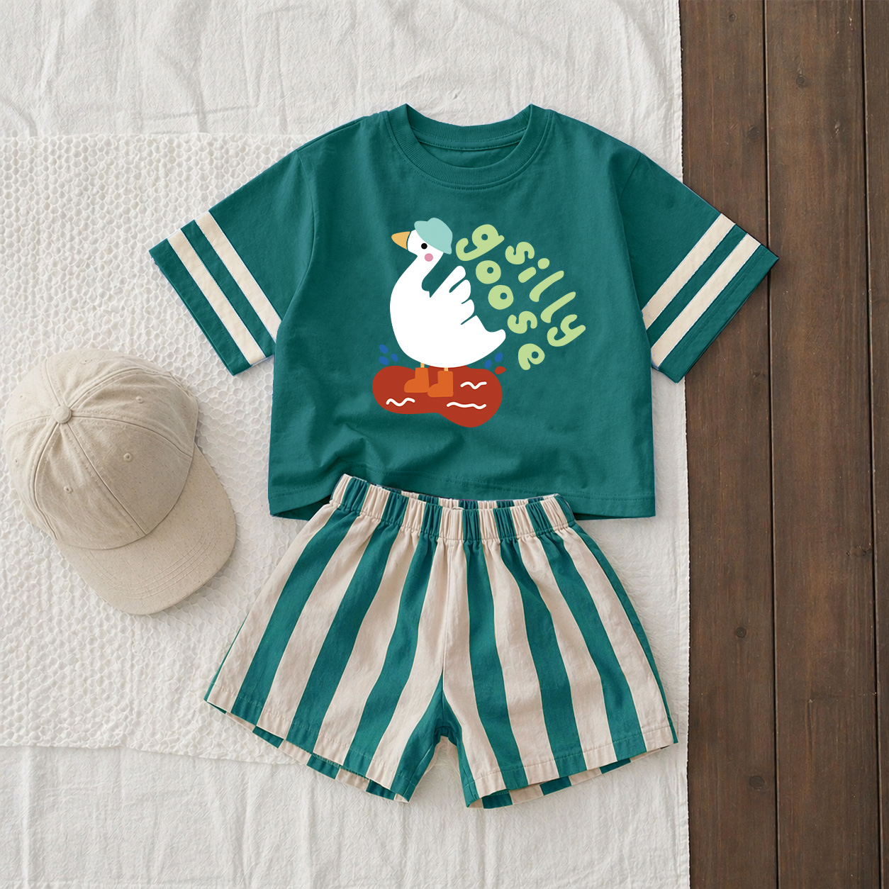 SILLY GOOSE Baby & Kids Tee and Shorts Sets