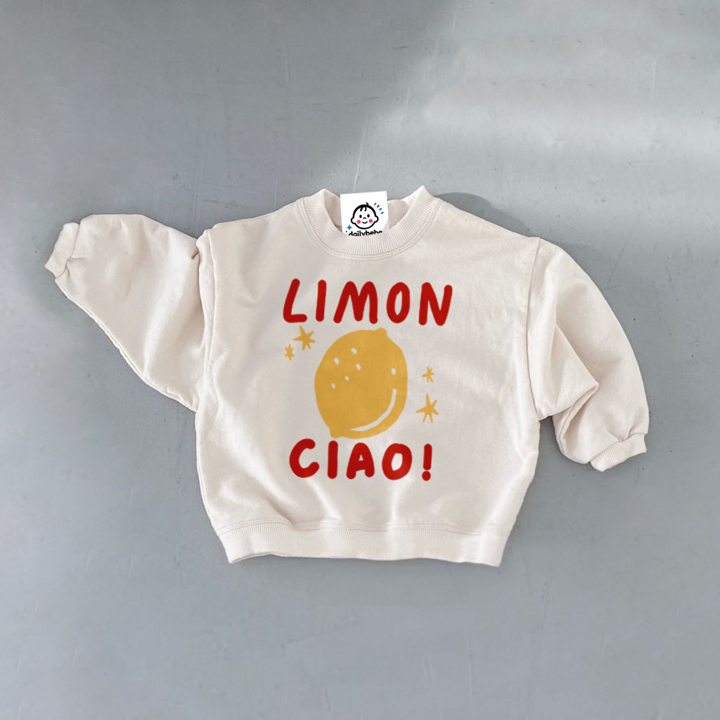 LIMON CIAO! Baby White Sweatshirt