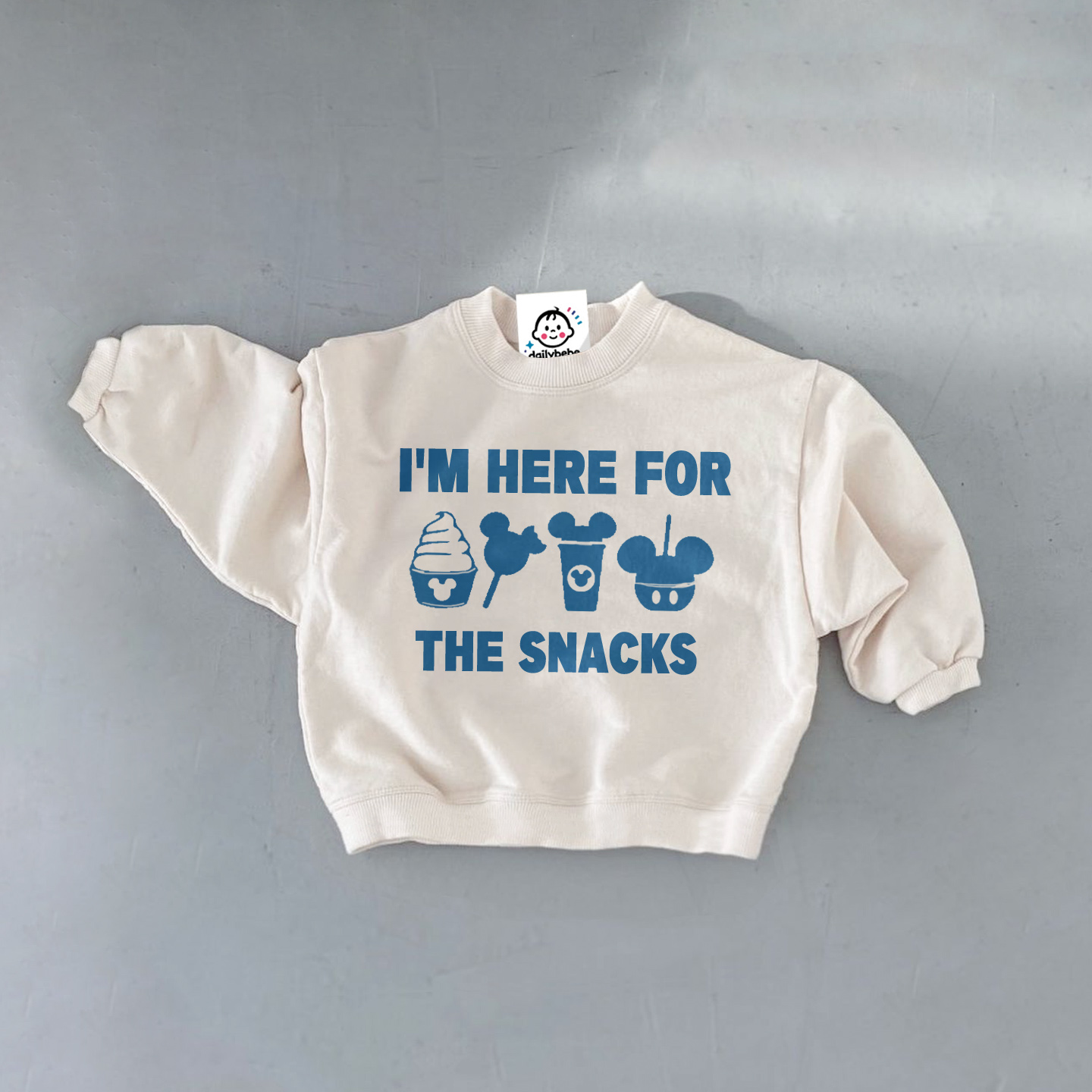 I‘M HERE FOR THE SNACKS Baby Toddler Sweatshirt