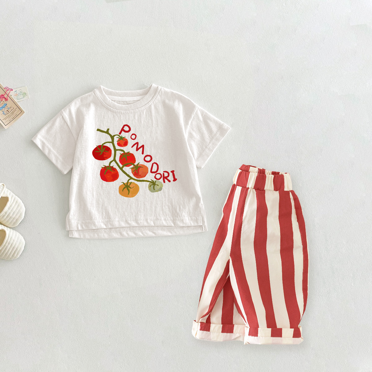 POMODORO Baby 2-Piece Tomato Casual Pants Set