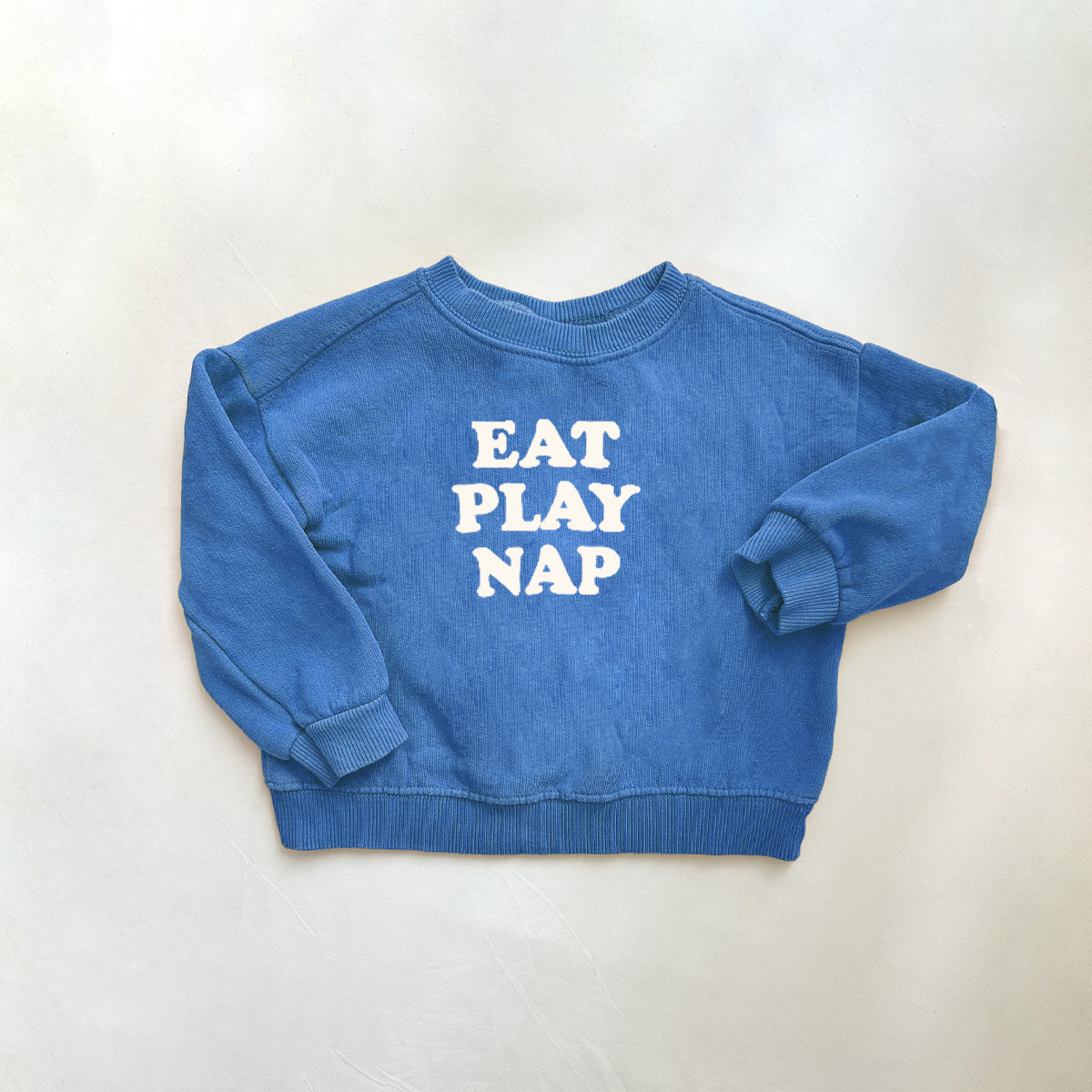EAT PLAY NAP Toddler Blue Sweatshirt