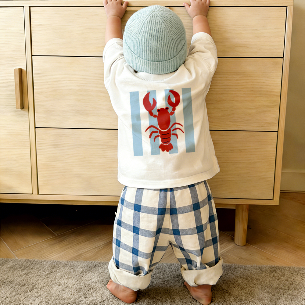 LOBSTER Baby & Kids Plaid 2 Piece Set
