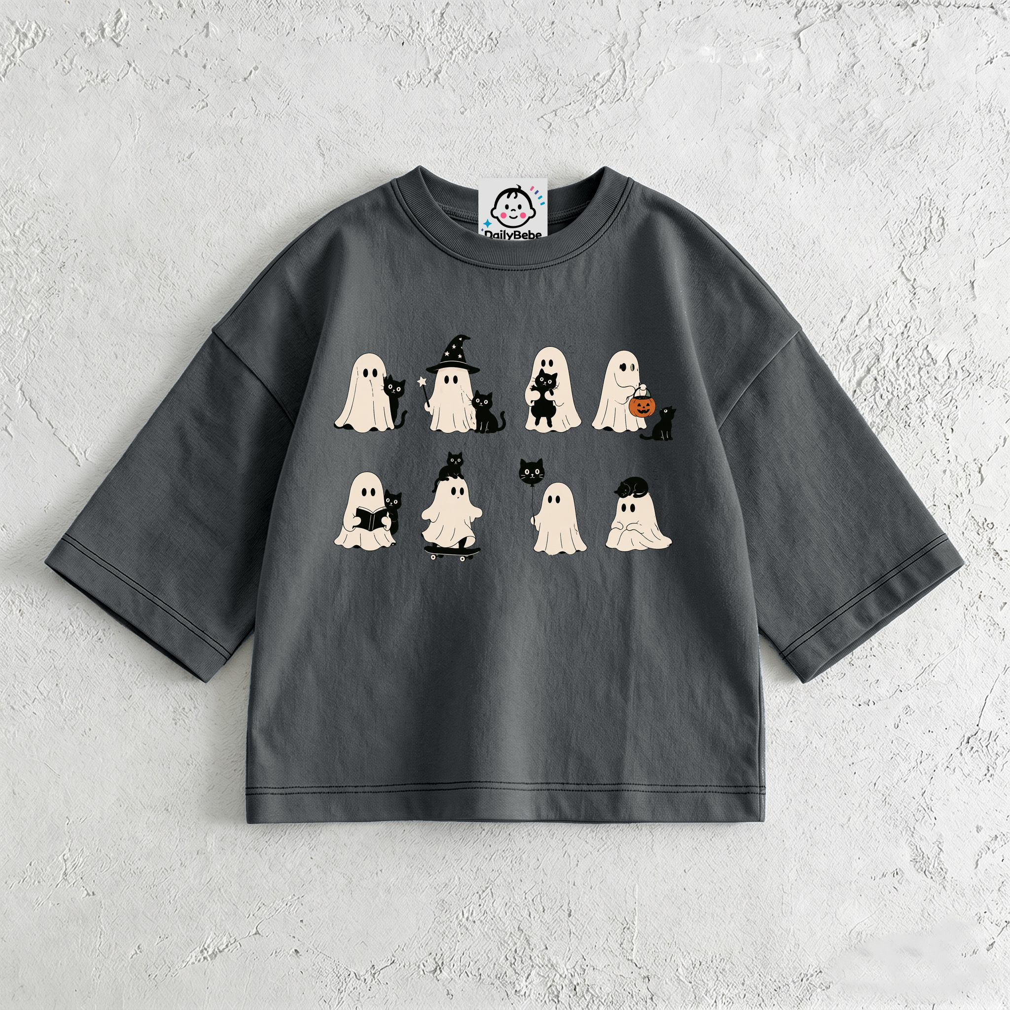 Baby & Kids Spooky Dark Grey T-Shirt (6M-12Y)