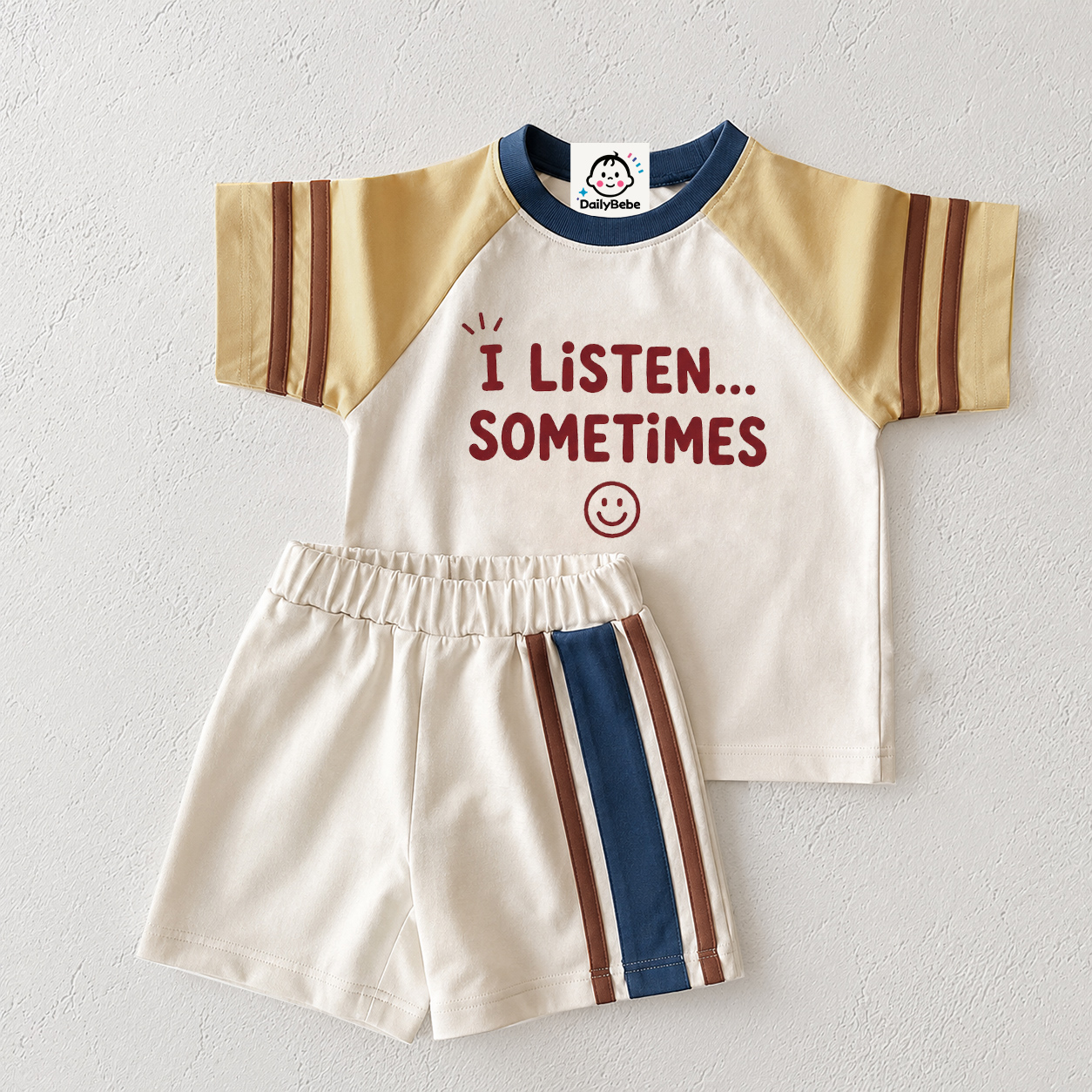 I LISTEN SOMETIMES Baby & Kids Retro Set 