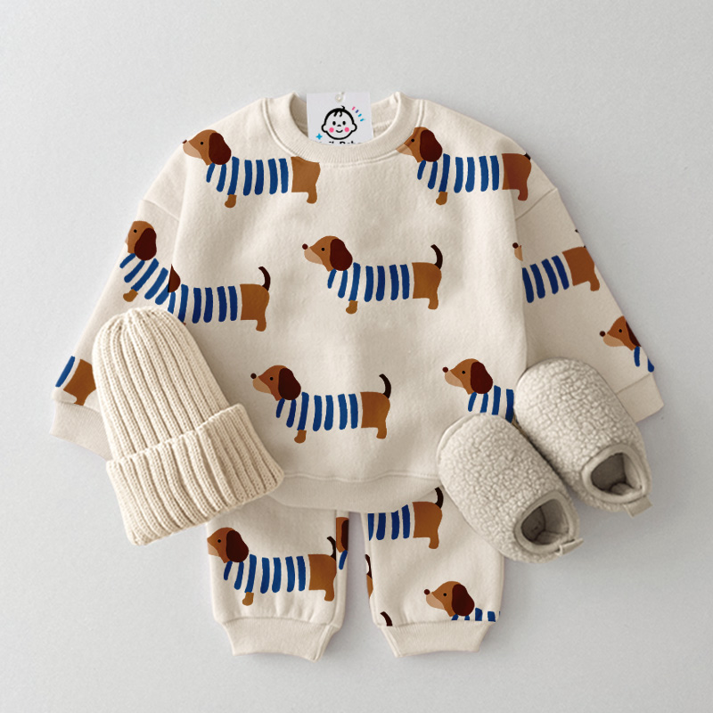 Baby Stripe Dachshund 2-Piece Set