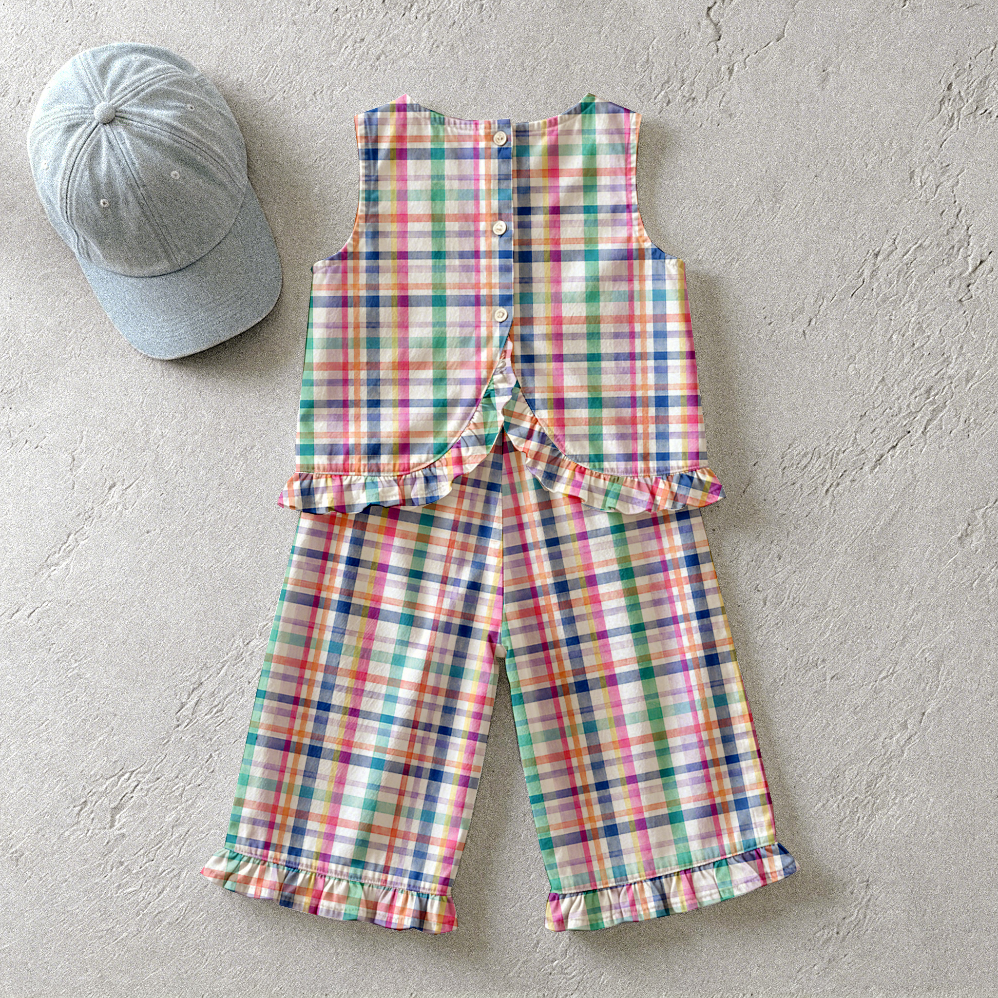 Baby & Kids Colorful Plaid 2 Piece Set