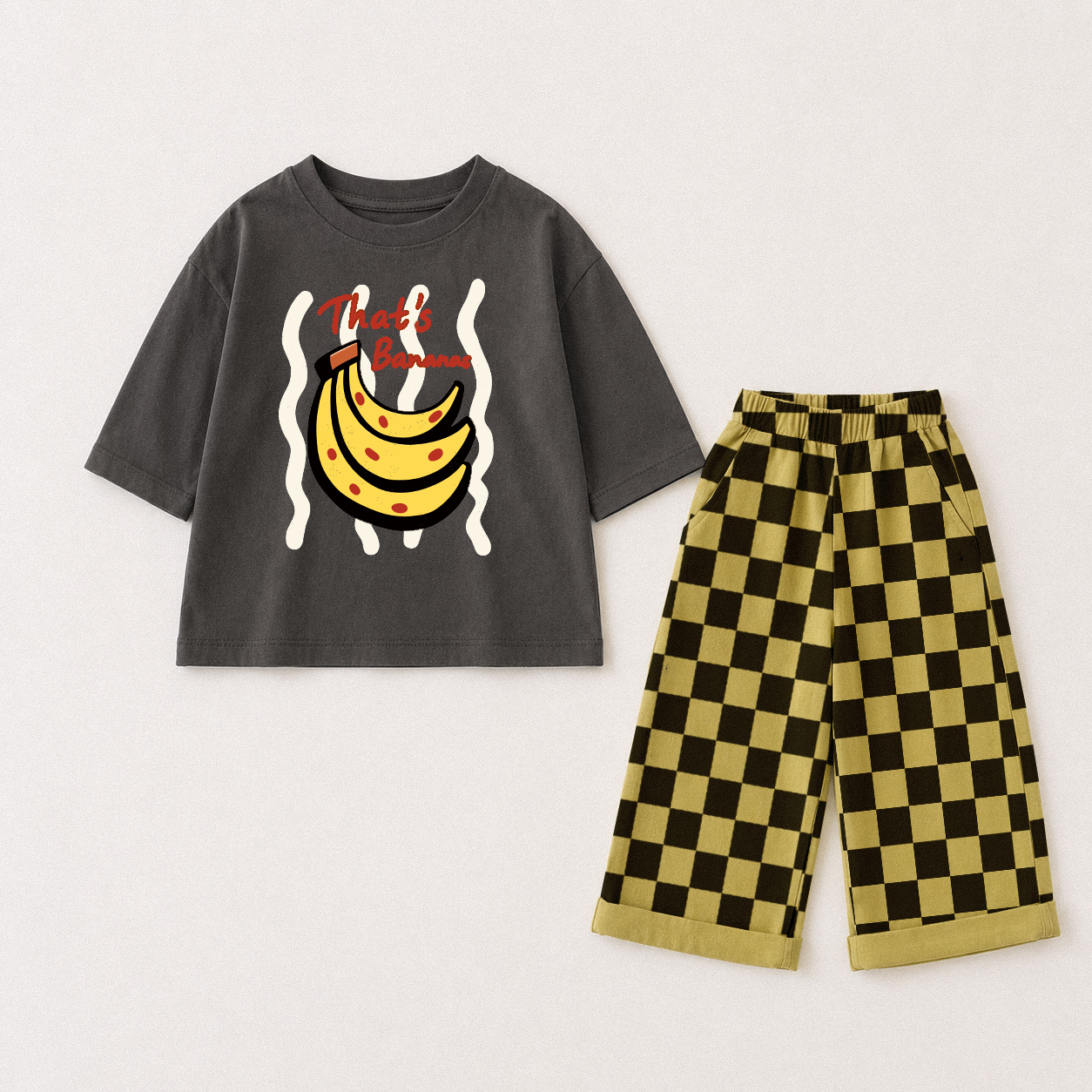 THAT'S BANANA Baby & Kids Checkerboard 2 Piece Set