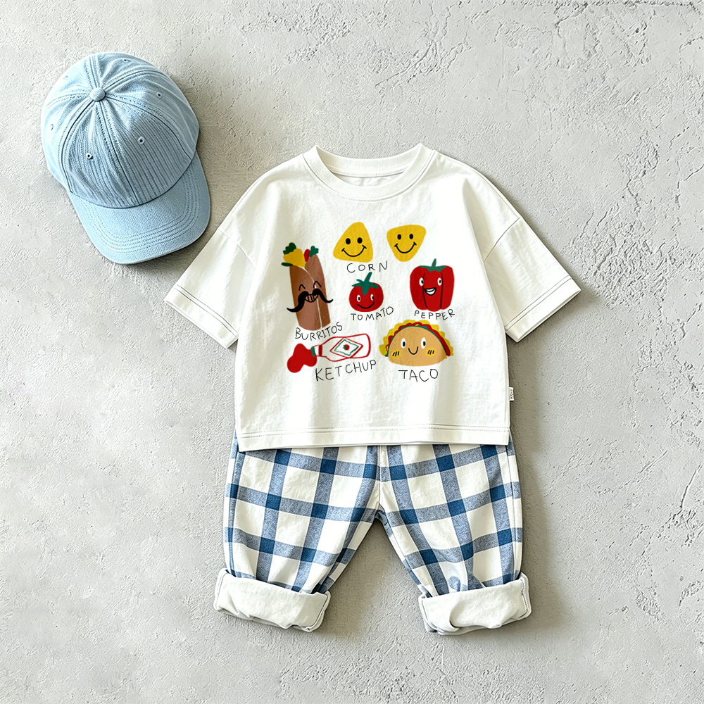 Baby & Kids Foods Plaid 2 Piece Set