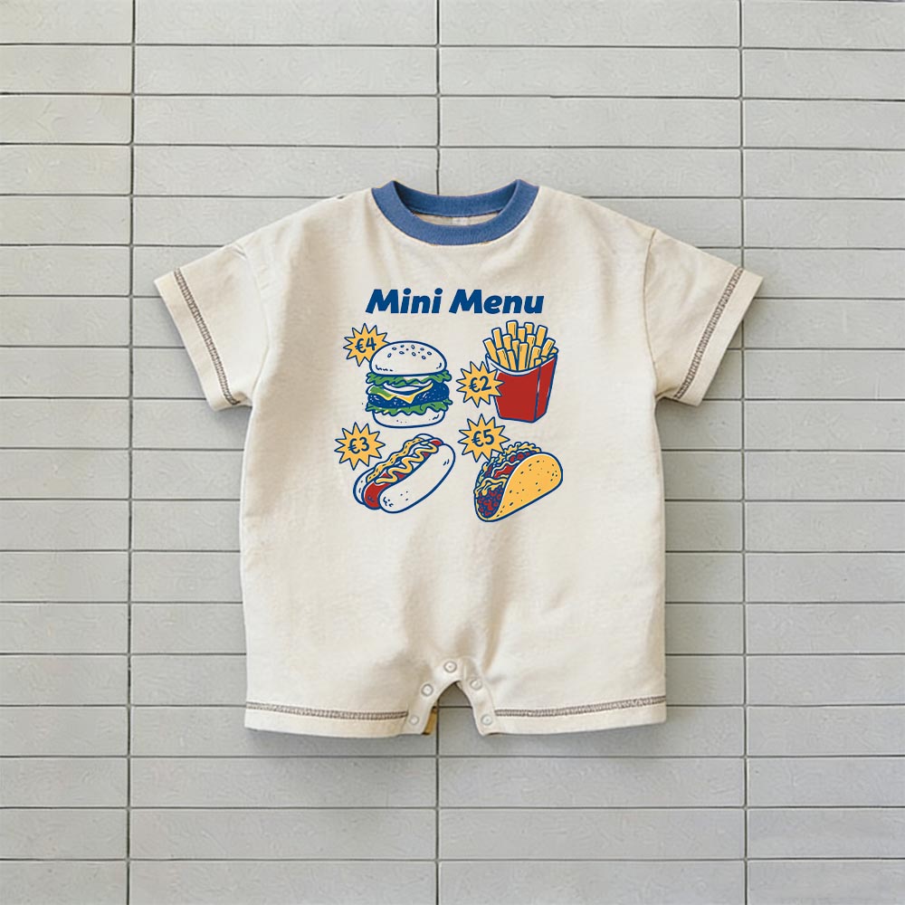 Baby Cat Check T-shirt Romper