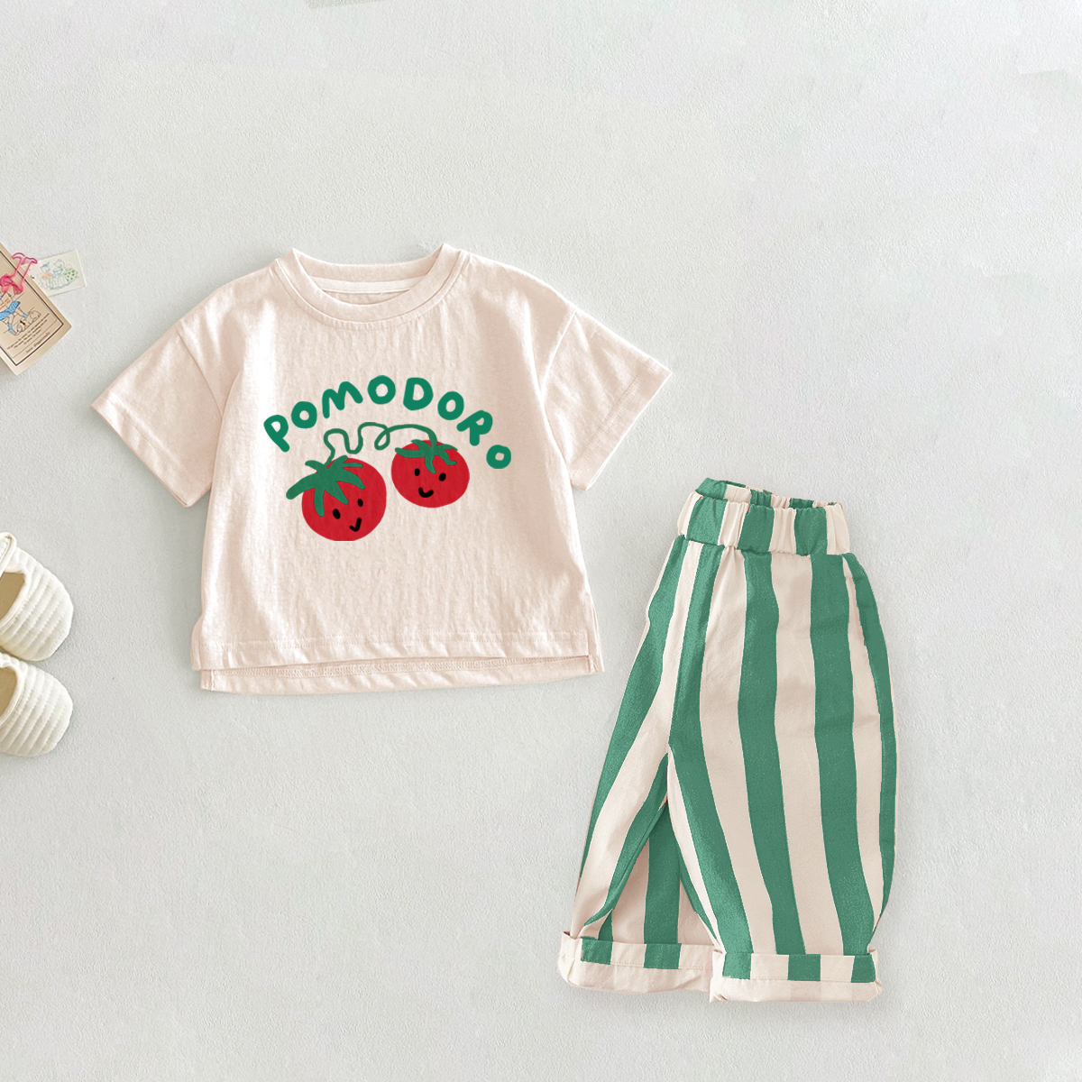 POMODORO 2-Piece Tomatoes Casual Pants Set