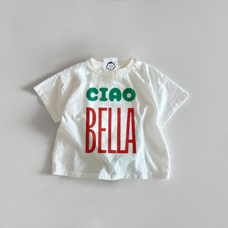 CIAO BELLA Baby Toddler Slogan White T-Shirt