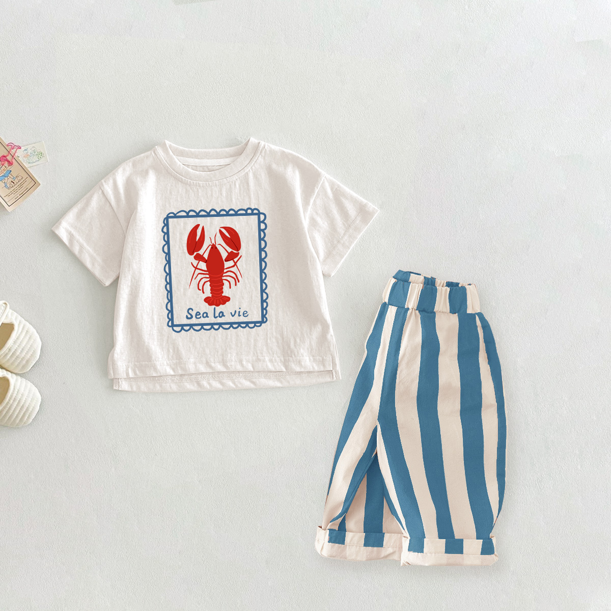 SEA LA VIE 2-Piece Lobster Casual Pants Set