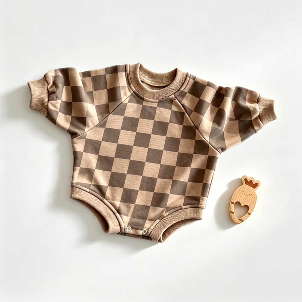 Baby Checkerboard Pattern Bodysuit