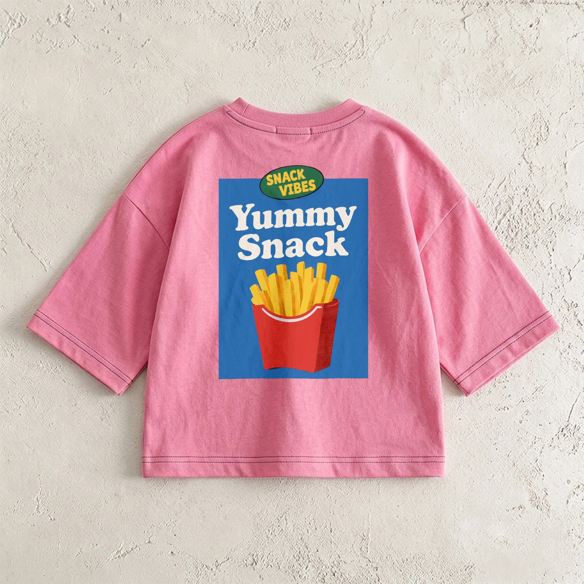 YUMMY SNACK Baby & Kids Fries Front & Back T-Shirt (6M-12Y)