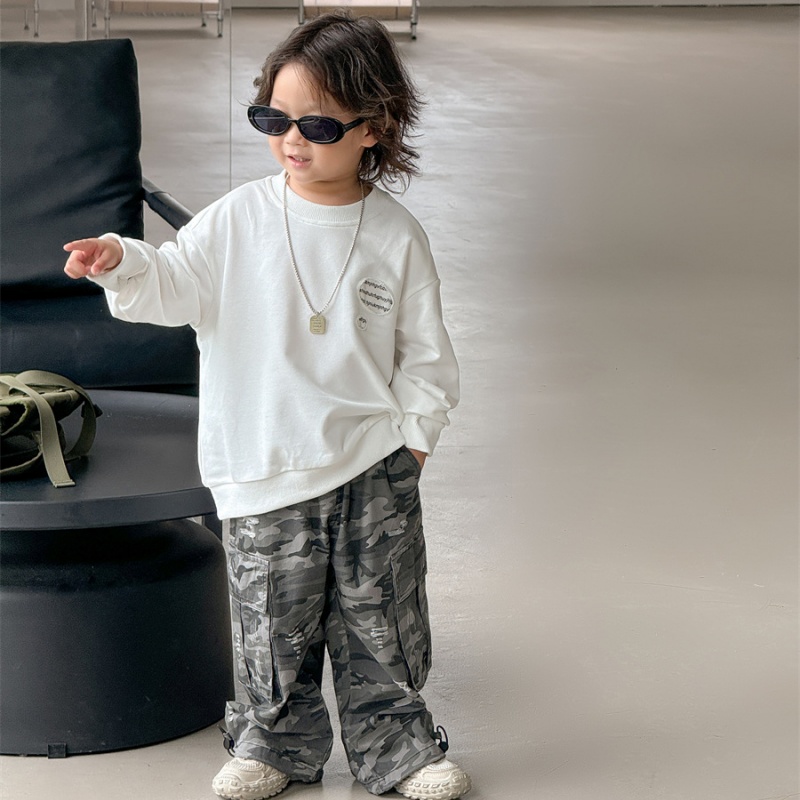 Toddler Boys' Ripped Camouflage Work Pants