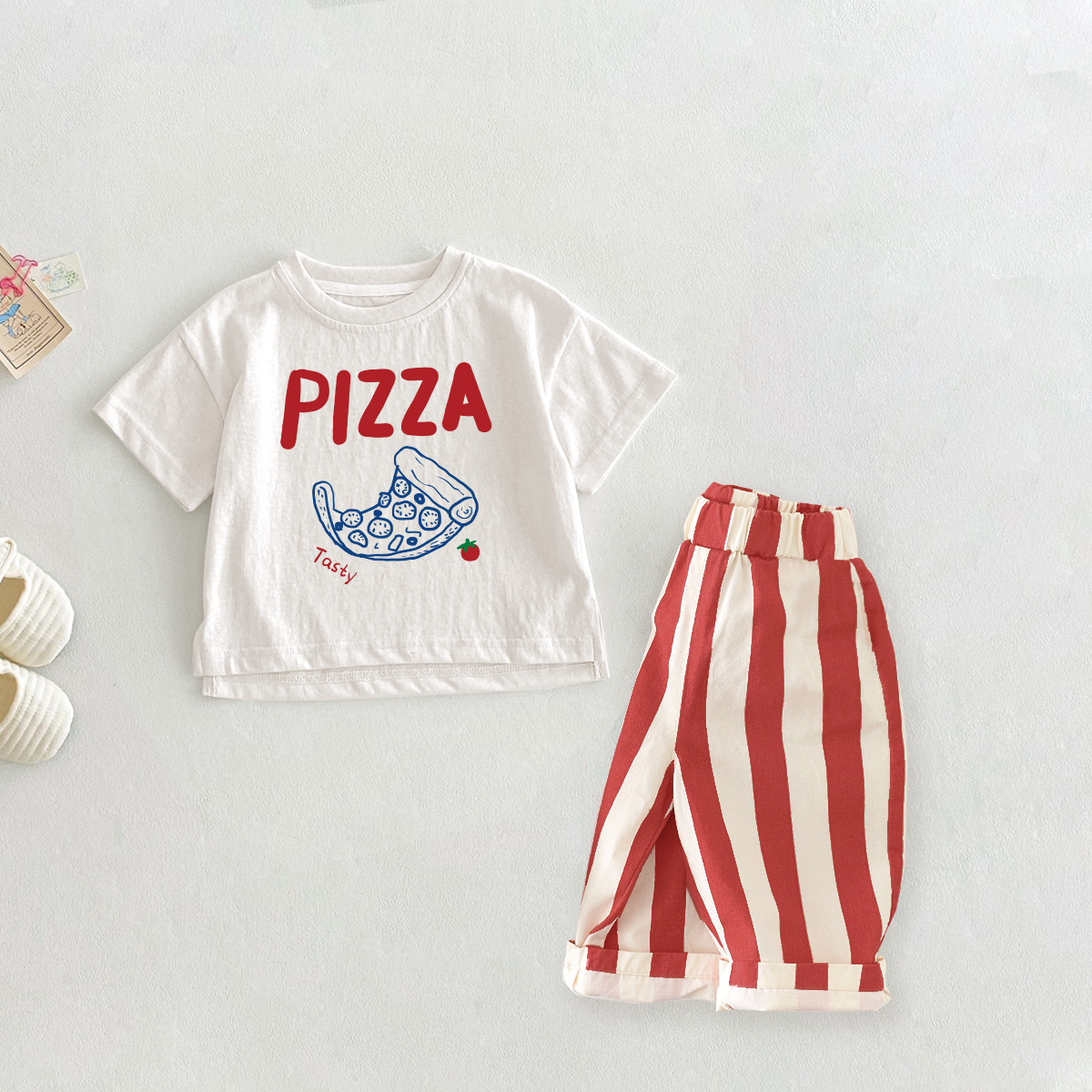 PIZZA TASTY Baby 2-Piece Casual Pants Set