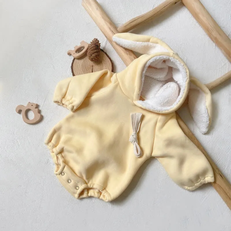 [Copy]Baby Carrot Rabbit Ear Romper with Hat