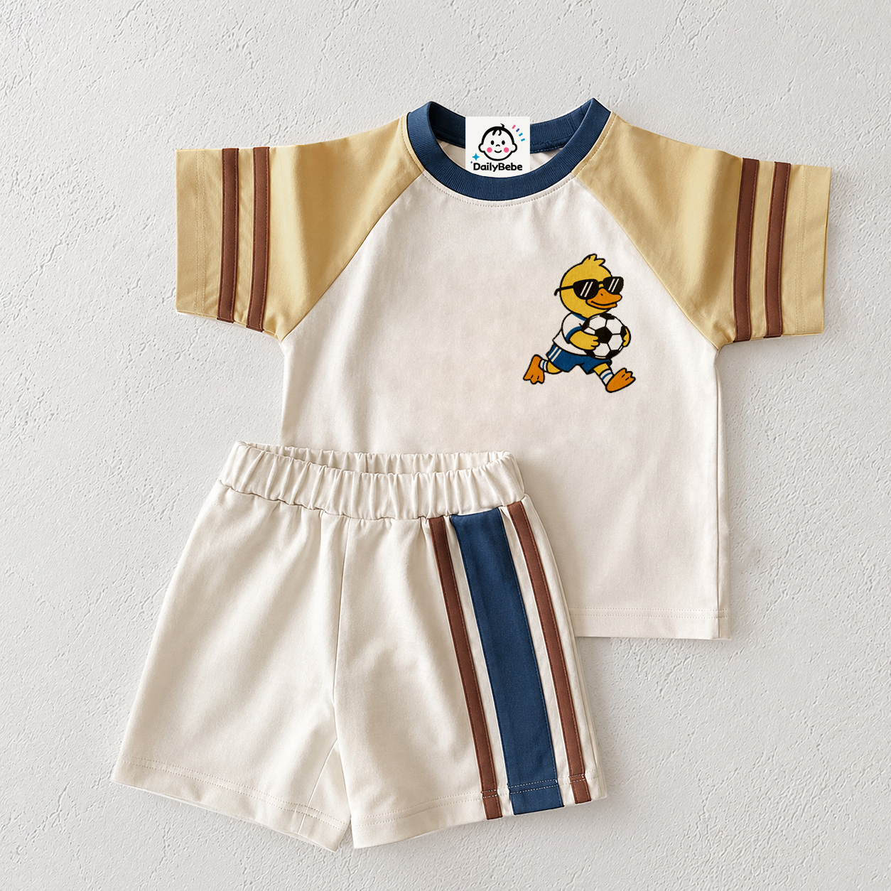 Baby & Kids Football Duck Printing Retro Set 