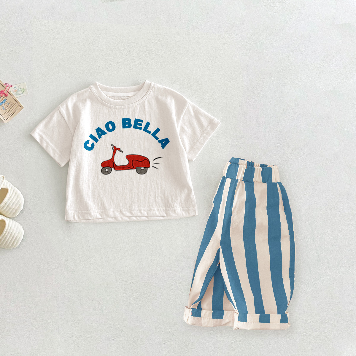 CIAO BELLA Baby Toddler 2 Piece Motorcycle Set