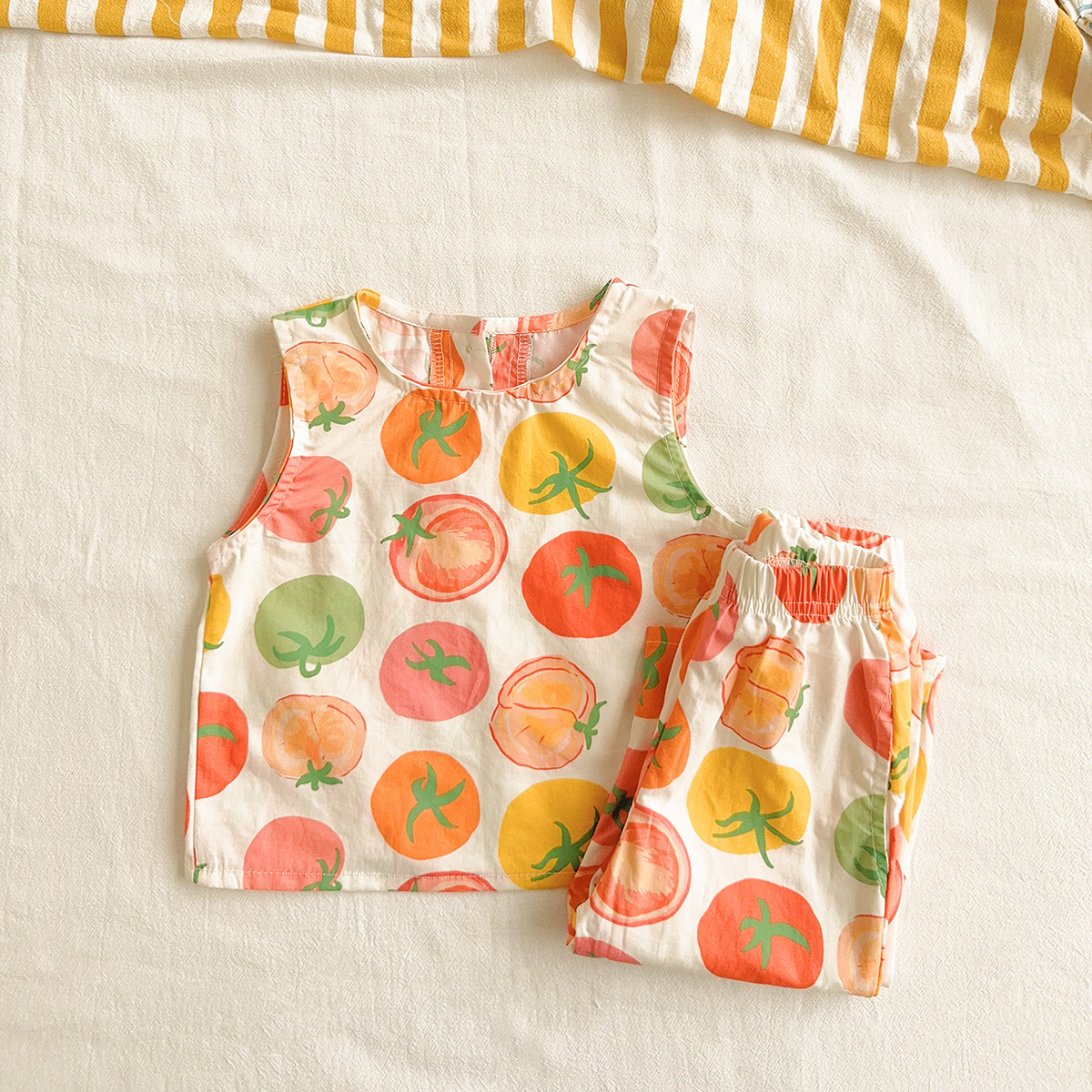 Baby Toddler 2-Piece Colorful Tomatoes Set