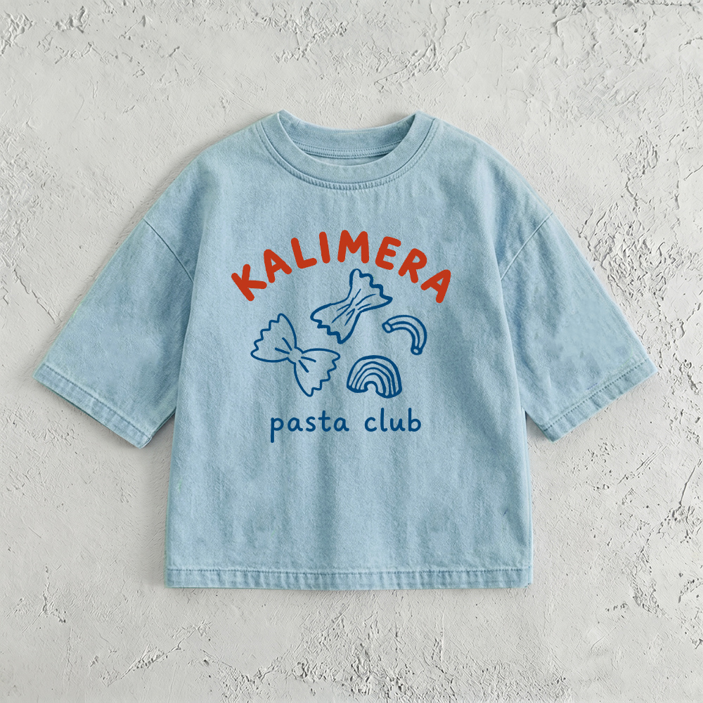 KALIMERA Baby & Kids Pasta Washed T-Shirt (6M-12Y)