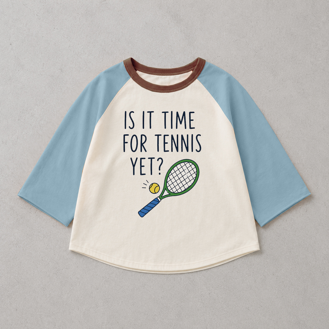 IS IT TIME FOR TENNIS YET ? Baby & Kids Color blocking Tee