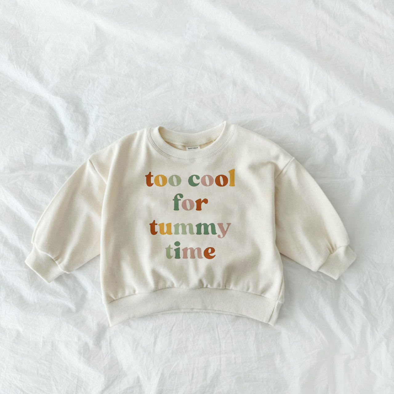 TOO COOL FOR TUMMY TIME Baby & Kids Pattern Sweatshirt