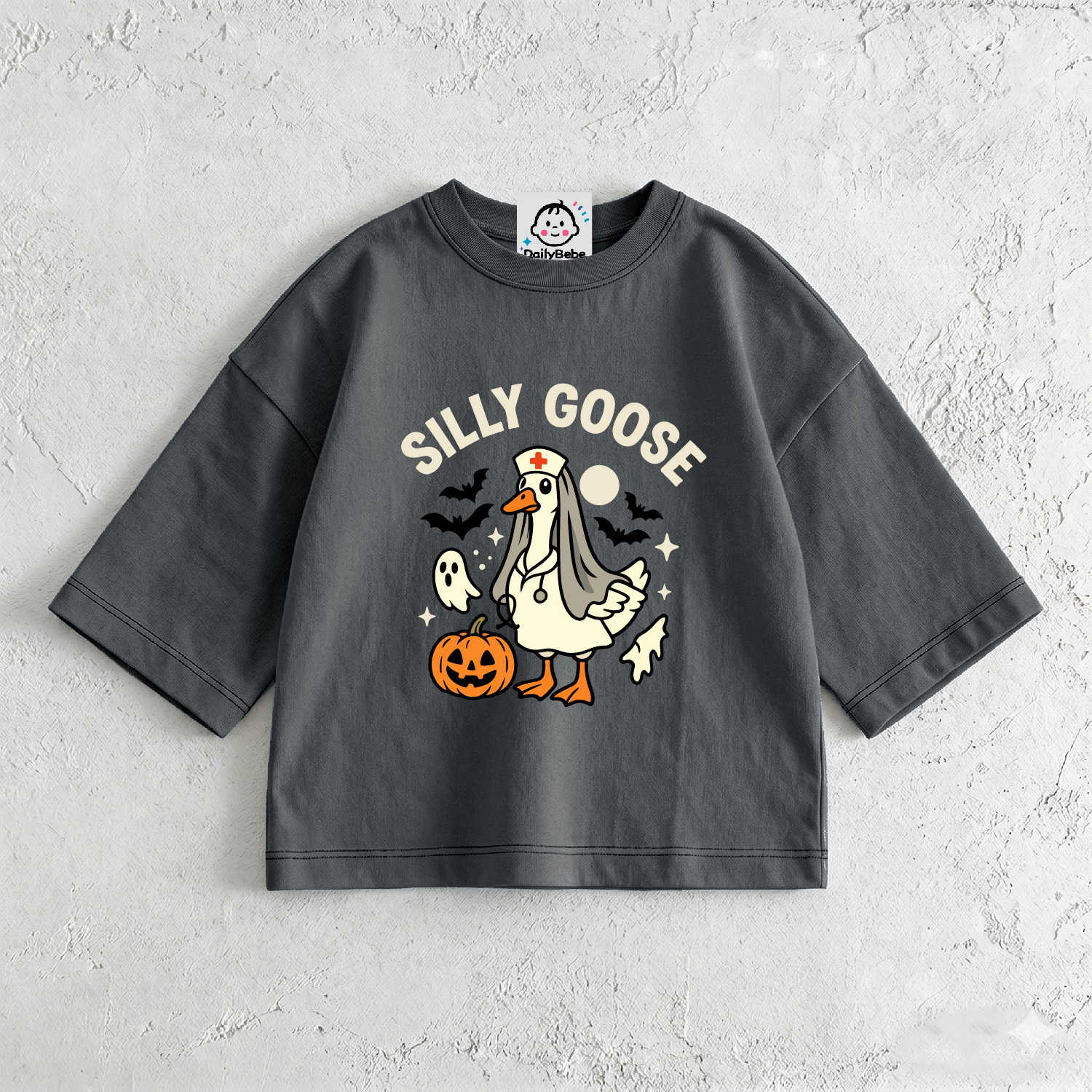 SILLY GOOSE Baby & Kids Ghost Pumpkin Skull T-Shirt (6M-12Y)