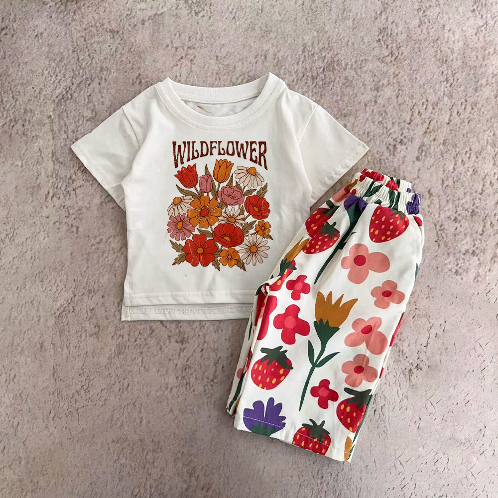 WILD FLOWER Baby Toddler Flower Pants Set