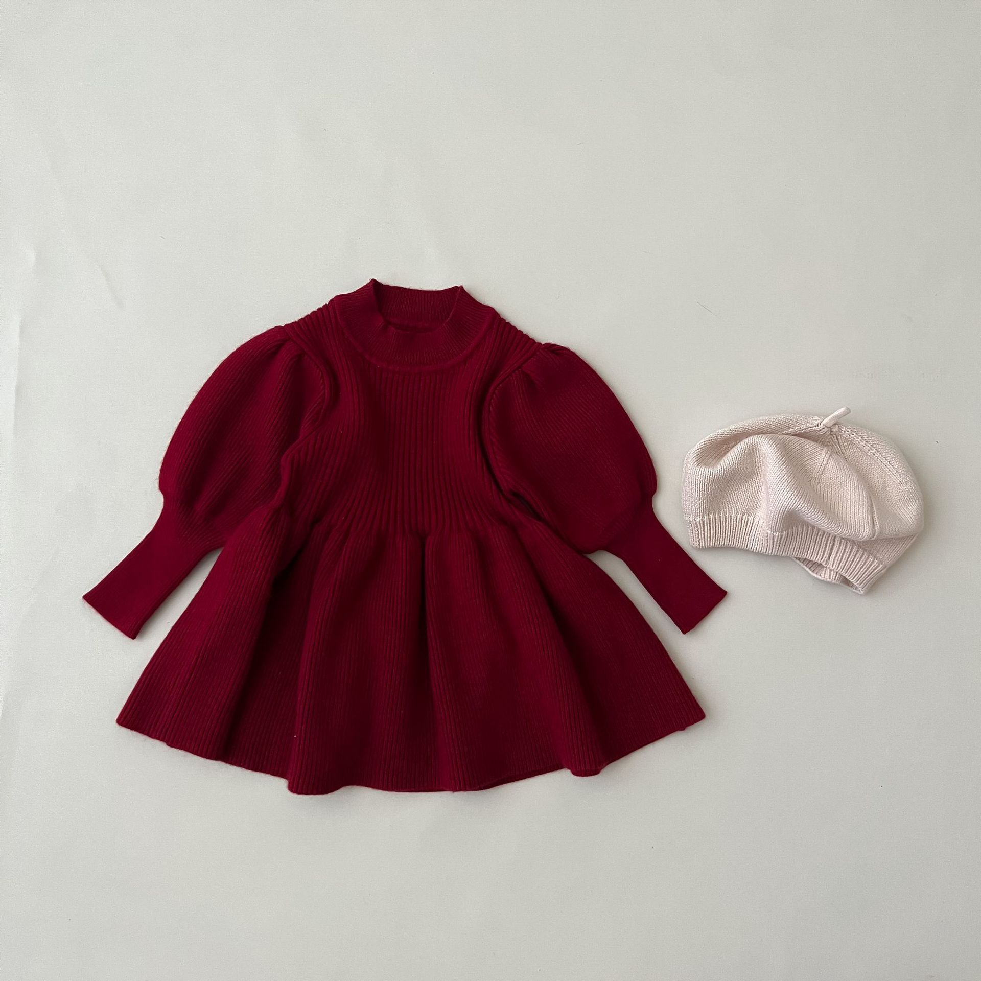 Baby Toddler Girl 2 Piece Puff Sleeves Dress