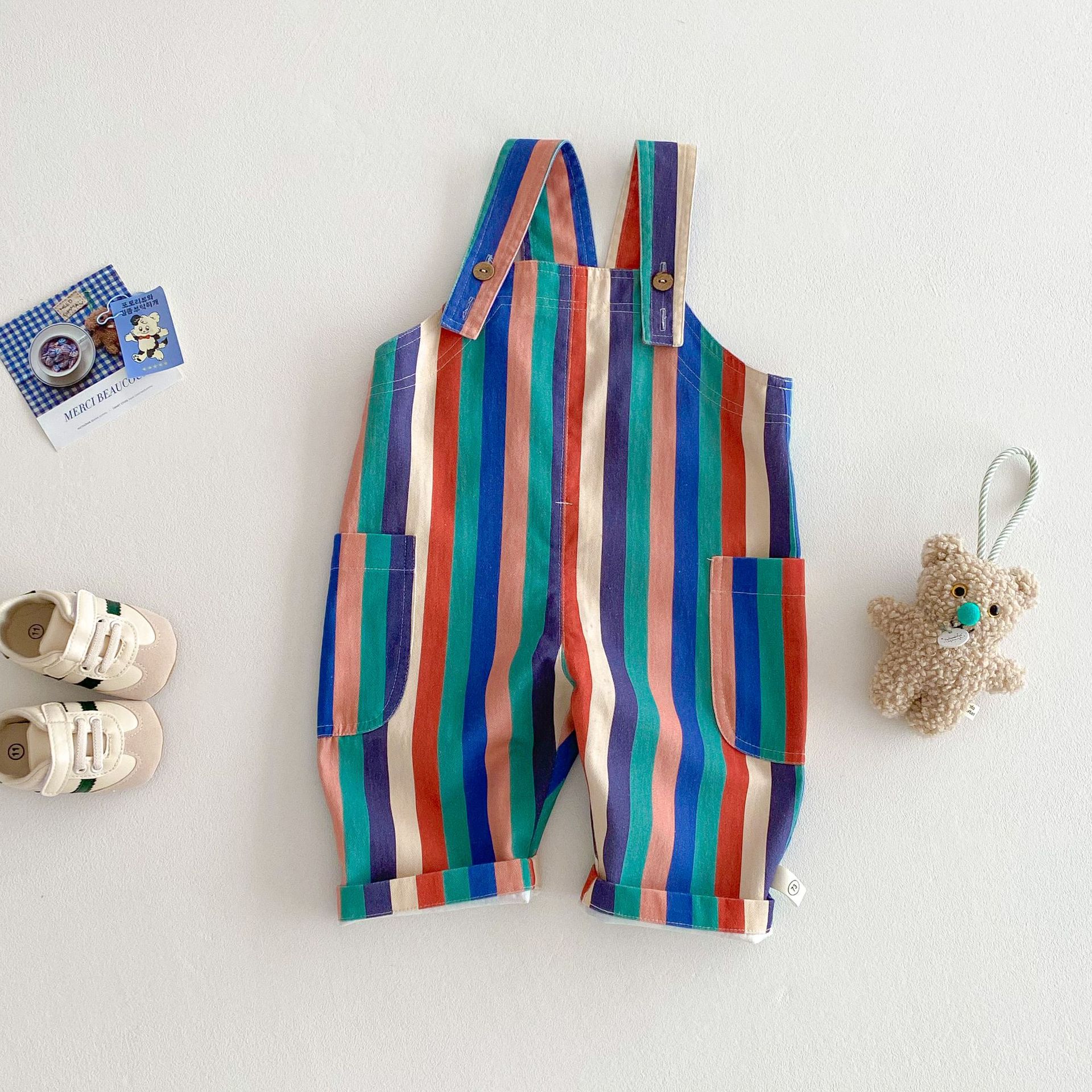 Baby Polka Dot Stripes Overalls