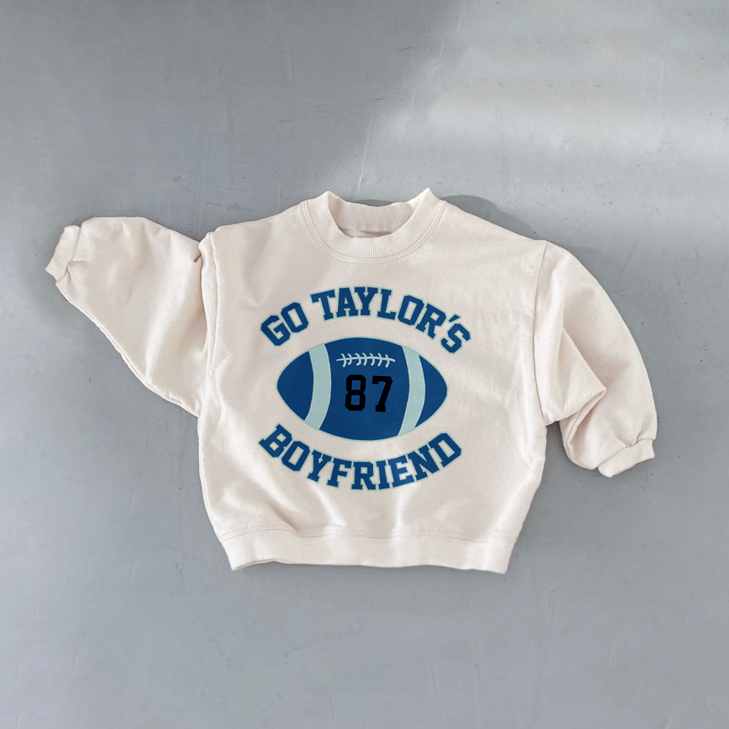 GO TAYLOR'S BOYFRIEND Baby Toddler White Sweatshirt
