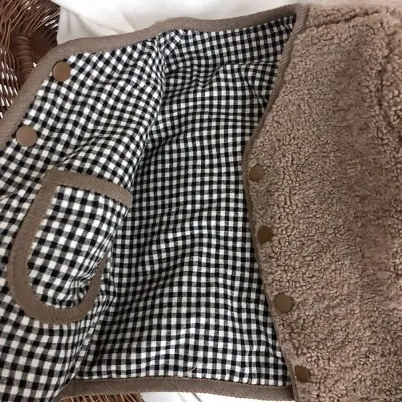 Baby Toddler Plaid Reversible Fleece Jacket