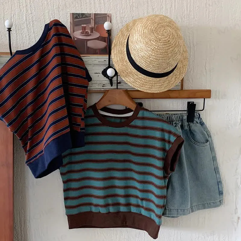 Toddler Contrast Color Stripe Tank Top