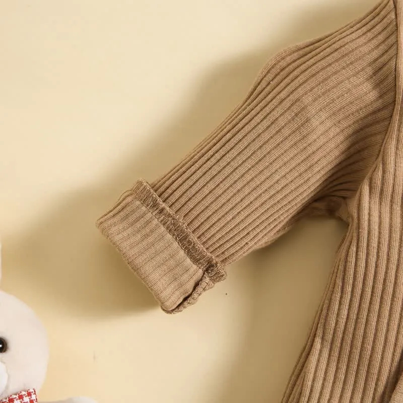 Baby Solid Color Easter Rabbit Ear Romper