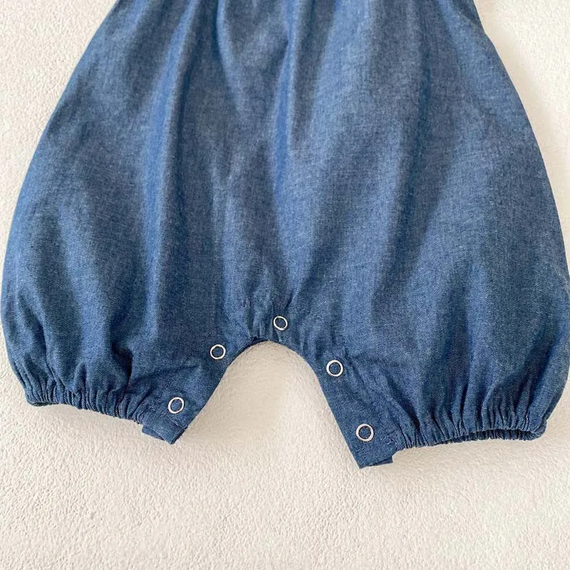 Baby Solid Color Stringy Selvedge Overalls