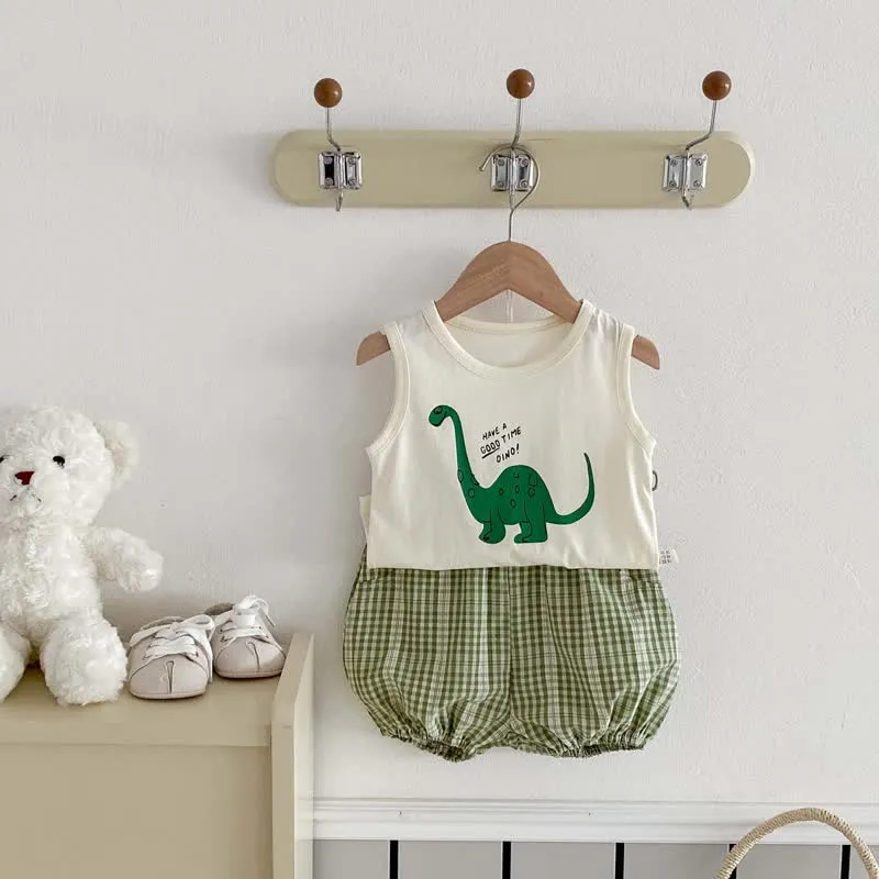 HAVE A GOOD TIME DINO Baby Tank Top/Shorts