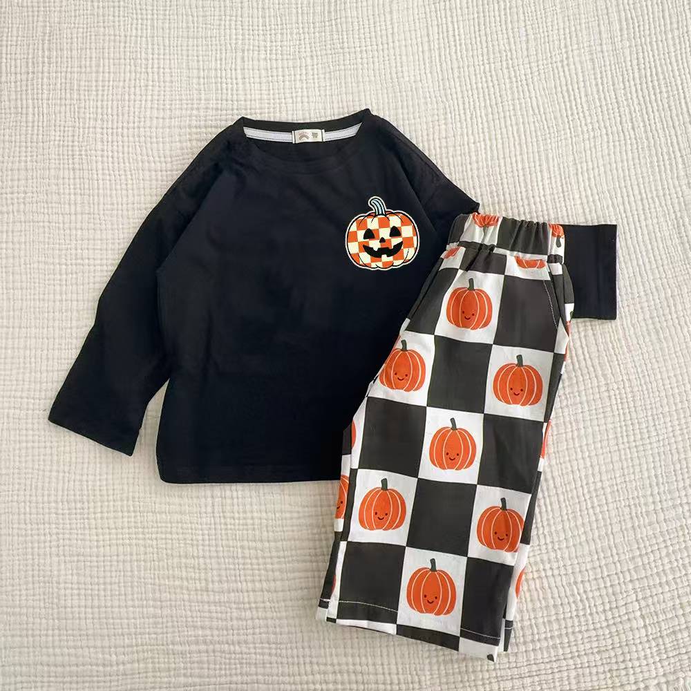 Baby & Kids Checkerboard Pumpkin 2-Piece Set