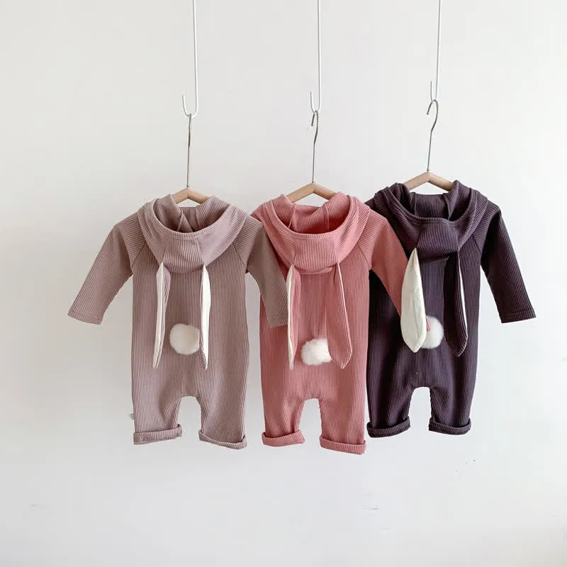 Baby Rabbit Ear Hooded Romper