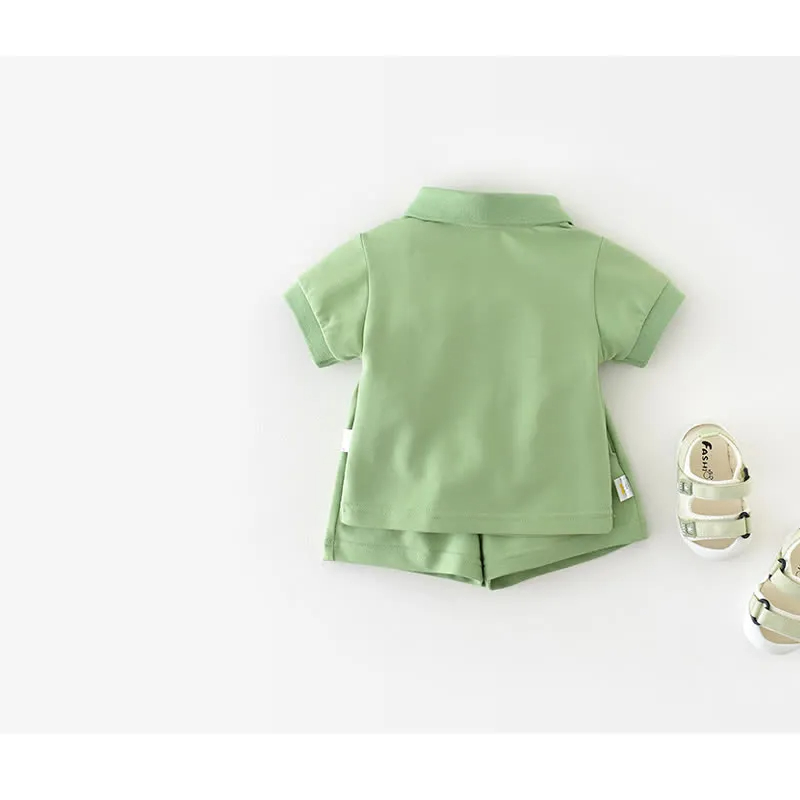 Baby 2-Piece Animal Polo Shirt and Shorts Set